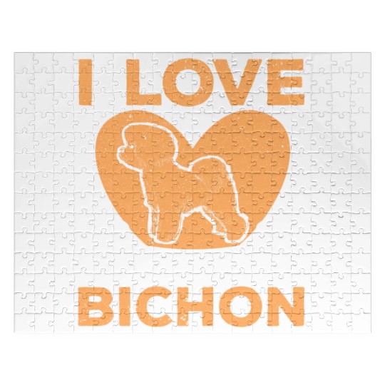 Bichon Frise Dog Lover Dog Breeder Puppy Paw Love Jigsaw Puzzles