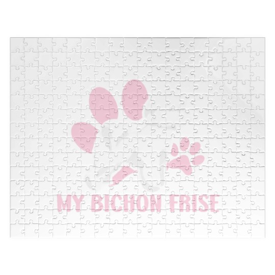 Bichon Frise Dog Lover Dog Breeder Puppy Paw Love Jigsaw Puzzles