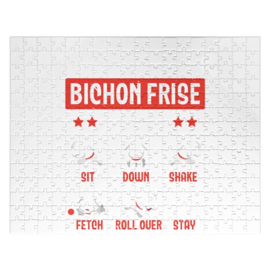 Stubborn Bichon Frise Tricks Dog Lover Puppy Paw Jigsaw Puzzles