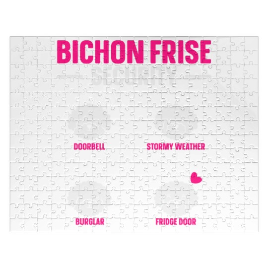 Bichon Frise Security Dog Lover Puppy Paw Love Jigsaw Puzzles