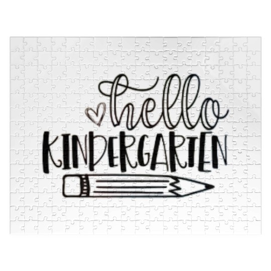 Back to School Hello Kindergarten Student Teacher Jigsaw Puzzles