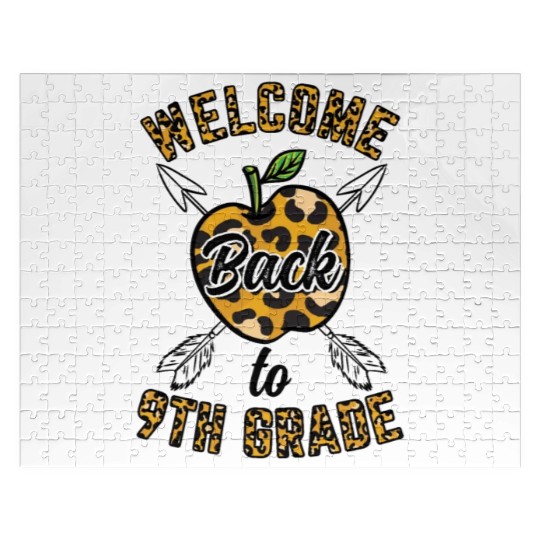 Welcome Back To 9th Grade Leopard Print Jigsaw Puzzles