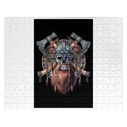 Viking Warrior Skull Jigsaw Puzzles