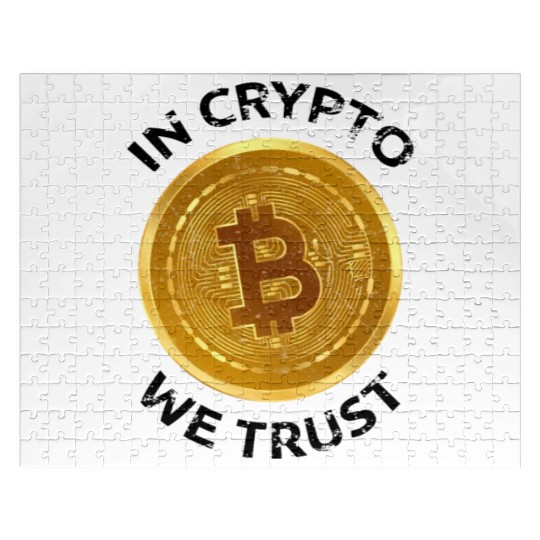 In Crypto We Trust Large Bitcoin Coin Design Tradi Jigsaw Puzzles