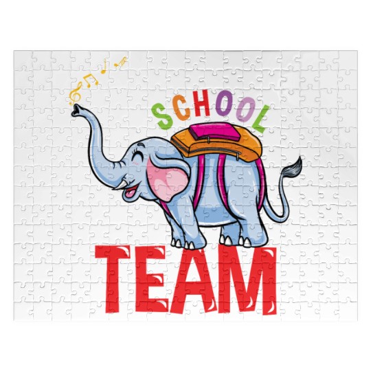Back To School Elephant School Team Jigsaw Puzzles