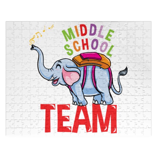Back To School Elephant Middle School Team Jigsaw Puzzles