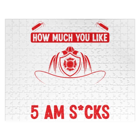 Firefighter 5 am Volunteer Night Shift Firemen Jigsaw Puzzles