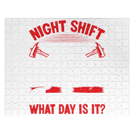 Night Shift Firefighter Volunteer Fire Hose Jigsaw Puzzles