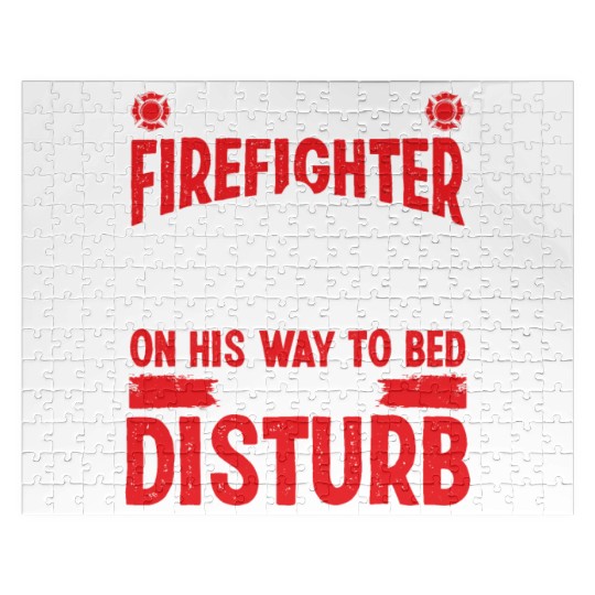 Night Shift Firefighter on his way to bed Firemen Jigsaw Puzzles