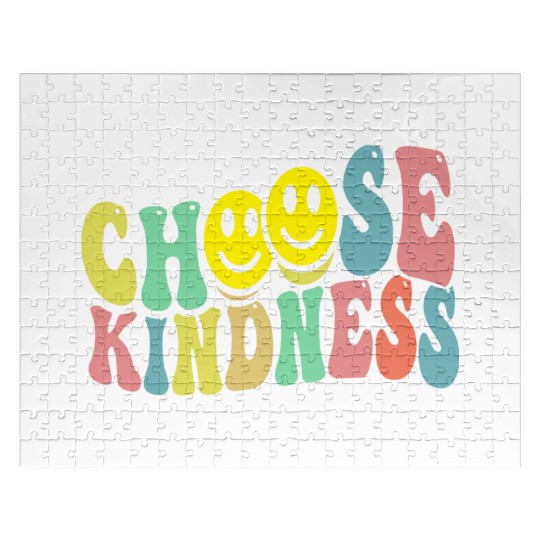 Choose Kindness - Rainbow Love Tolerance Gay LGBT Jigsaw Puzzles