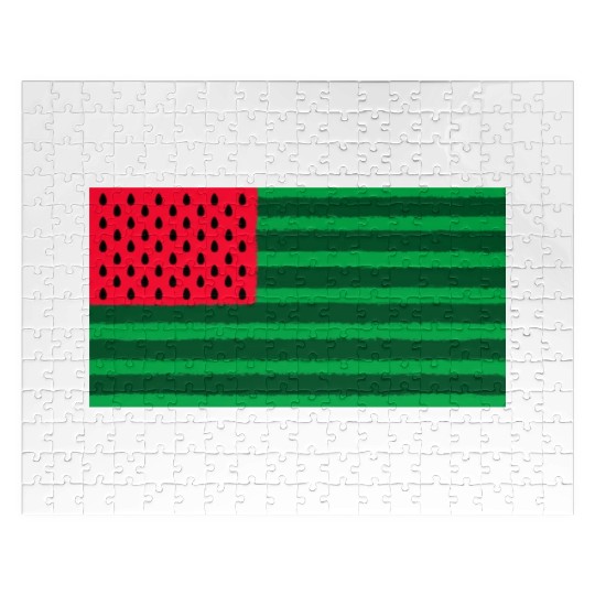 Funny Watermelon Flag USA Jigsaw Puzzles
