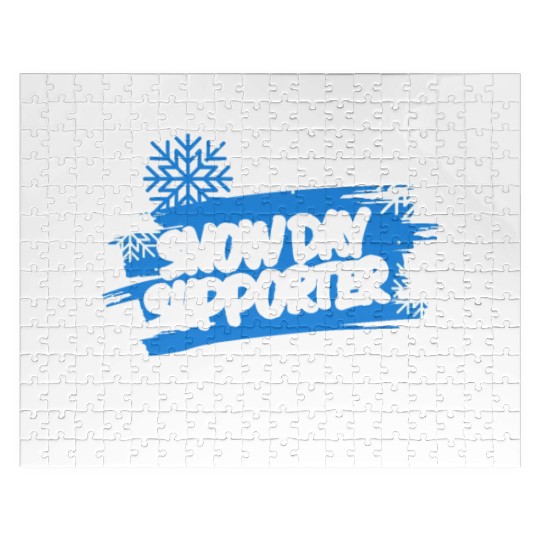 Snow Day Supporter Ice Cold Snowy Winter Season Jigsaw Puzzles