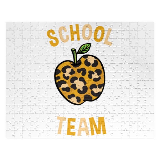 School Back To School Team Leopard Print Jigsaw Puzzles