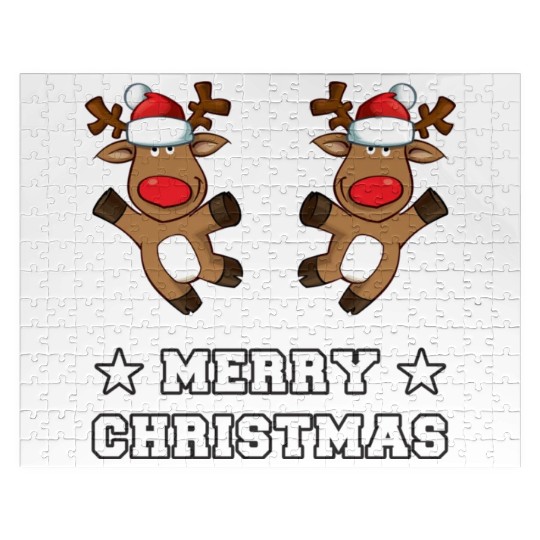 Merry Christams Funny Elf Deer Christmas Jigsaw Puzzles