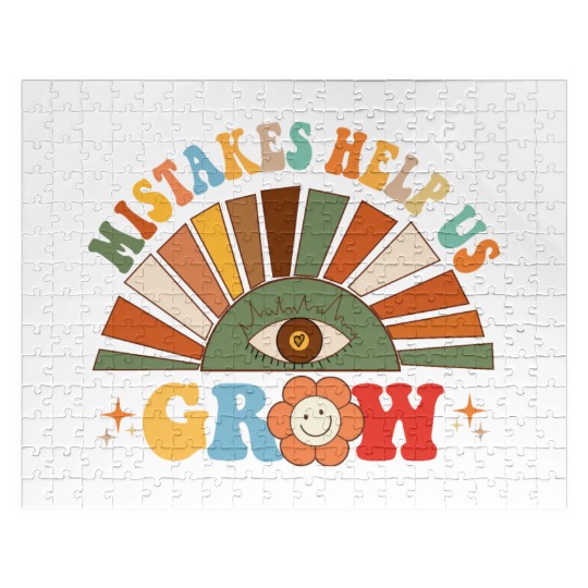 Mistakes Help Us Grow Groovy Growth Mind Mindset Jigsaw Puzzles
