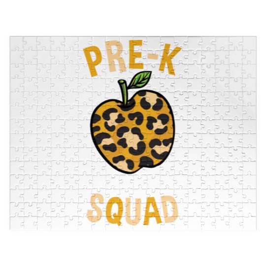 Pre-K Back To School Squad Leopard Print Jigsaw Puzzles