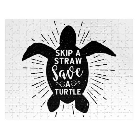 Skip A Straw Save A Turtle Earth Day Jigsaw Puzzles