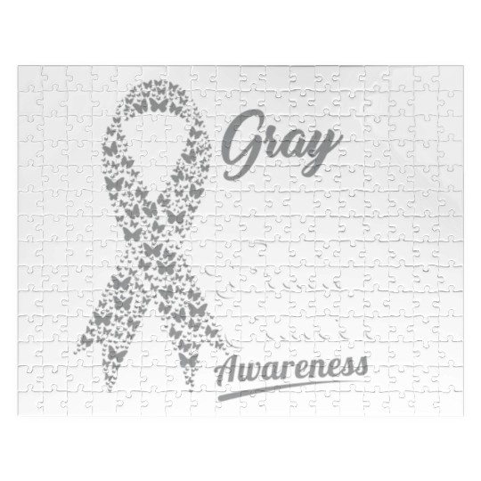 I Wear Gray For My Daughter Brain Cancer Awareness Jigsaw Puzzles
