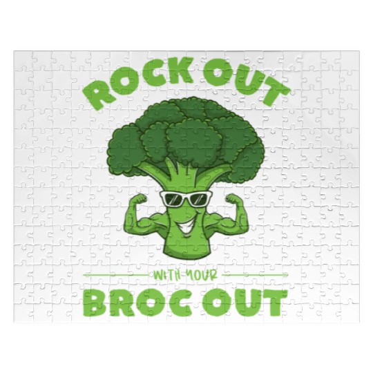 Rock Out With Your Broc Out for Broccoli Lover Jigsaw Puzzles