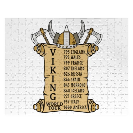 Viking World Tour For Vikings Lover Jigsaw Puzzles
