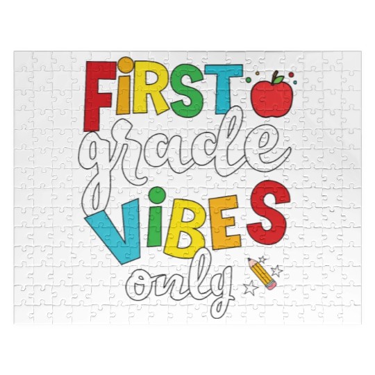 First Grade Vibes Only Elementary Teacher Jigsaw Puzzles