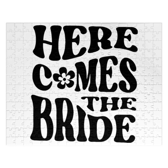 Bride I Do Crew Retro Bachelorette Party Bride Jigsaw Puzzles