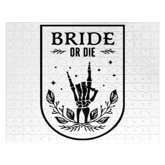 Womens Ride or Die 'til Death Do Us Party Jigsaw Puzzles