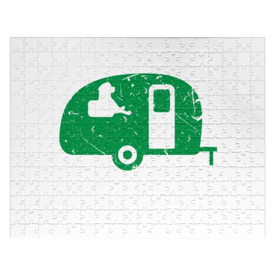 Camping Dogs Camper This Is How I roll Dog Lover Jigsaw Puzzles