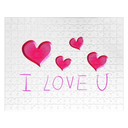 i love you heart text valentines day Jigsaw Puzzles