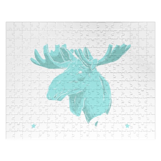 Don't Moose With Me Wildlife Animal Alces Elk Deer Jigsaw Puzzles