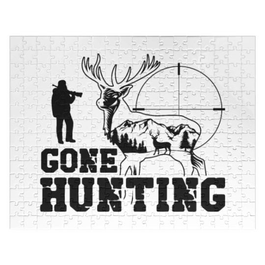 Buck Deer Hunting Hunter Gone Jigsaw Puzzles