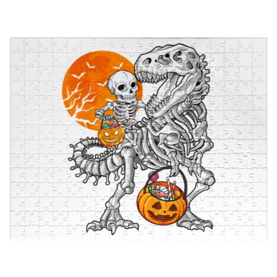 Skeleton Dinosaur T rex Boys Funny Halloween Mummy Jigsaw Puzzles