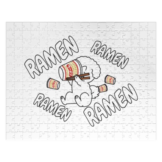 Bichon Frise Instant Ramen Noodles Jigsaw Puzzles