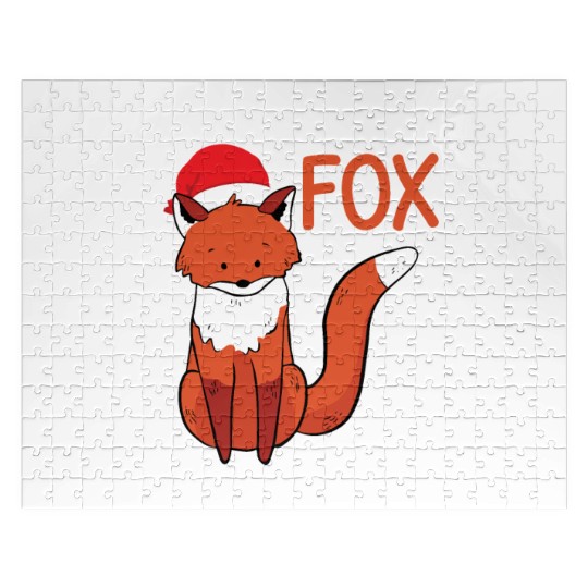 Christmas I Don't Give A Fox Funny Holiday Gift Jigsaw Puzzles