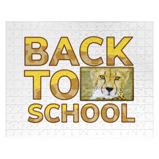 Back to school leopard print Jigsaw Puzzles