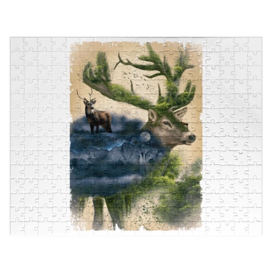 Fantasy Deer Nature Mystical Forest Animal Jigsaw Puzzles