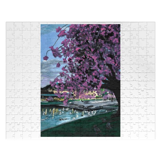 Festplass Swans and Cherry Flowers week 17 Jigsaw Puzzles