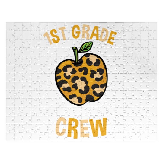 1st Grade Back To School Crew Leopard Print Jigsaw Puzzles