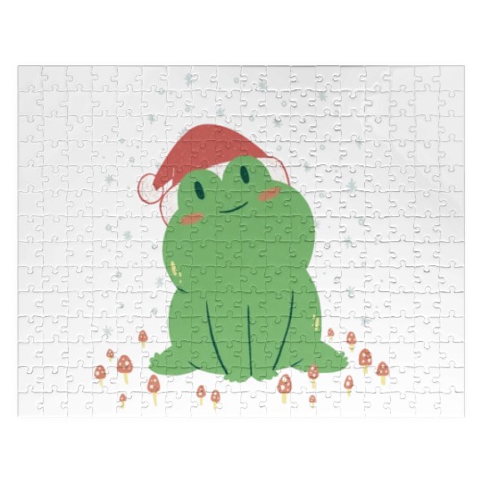 Kawaii Frog Goblincore Cottagecore Aesthetic Jigsaw Puzzles