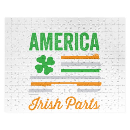 Made In America With Irish Parts Ireland Gaelic Jigsaw Puzzles