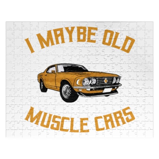 I maybe old muscle car for Classic Race Car Lover Jigsaw Puzzles
