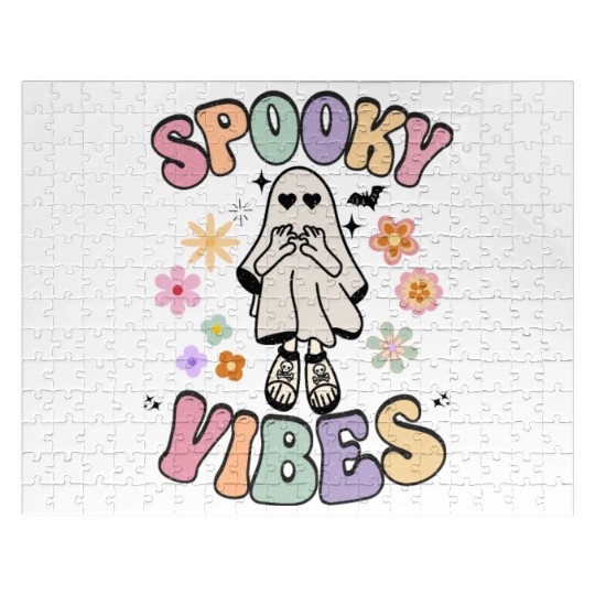 Spooky Season Retro Vintage Floral Halloween Jigsaw Puzzles