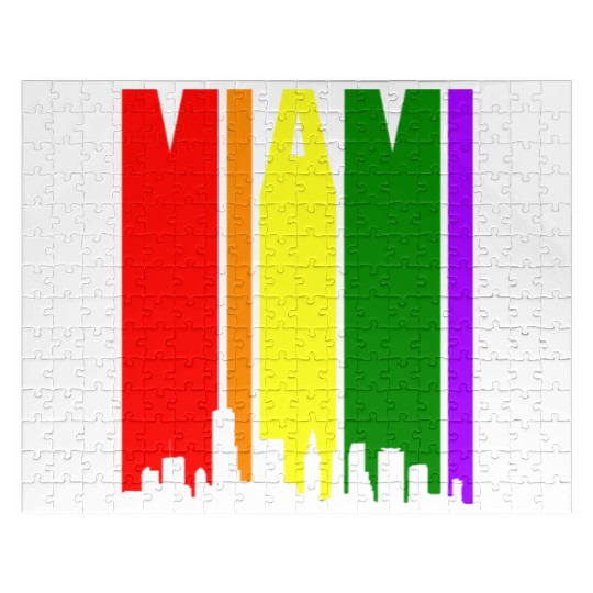 Miami Gay Pride Rainbow Jigsaw Puzzles