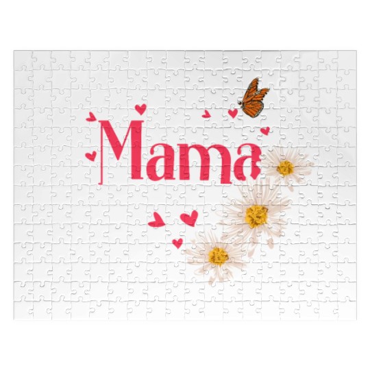 Mama Daisy Flower Heart Women Jigsaw Puzzles