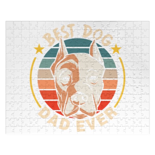 Best Dog Dad Ever Daddy Father Father's Day Jigsaw Puzzles