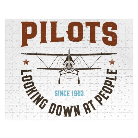Pilots Looking Down at People Jigsaw Puzzles