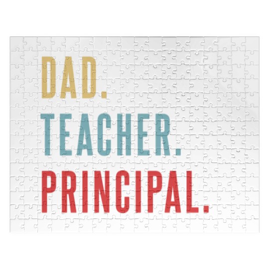 Dad Teacher Principal Homeschool Homeschooling Jigsaw Puzzles