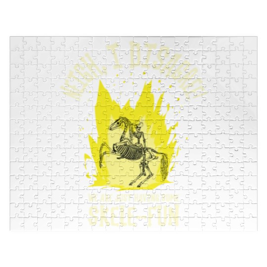 Halloween Cowboy Skeleton Fun Horse Riding Jigsaw Puzzles