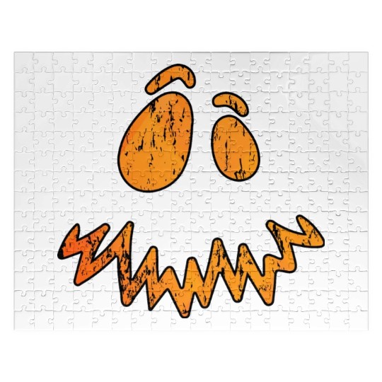 Jack O Lantern Scary Carved Pumpkin Face Jigsaw Puzzles