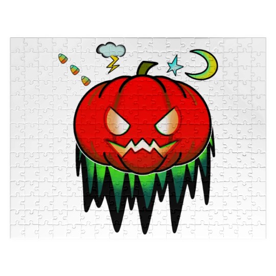 Halloween Jack O Lantern Pumpkin Candy Costume Jigsaw Puzzles